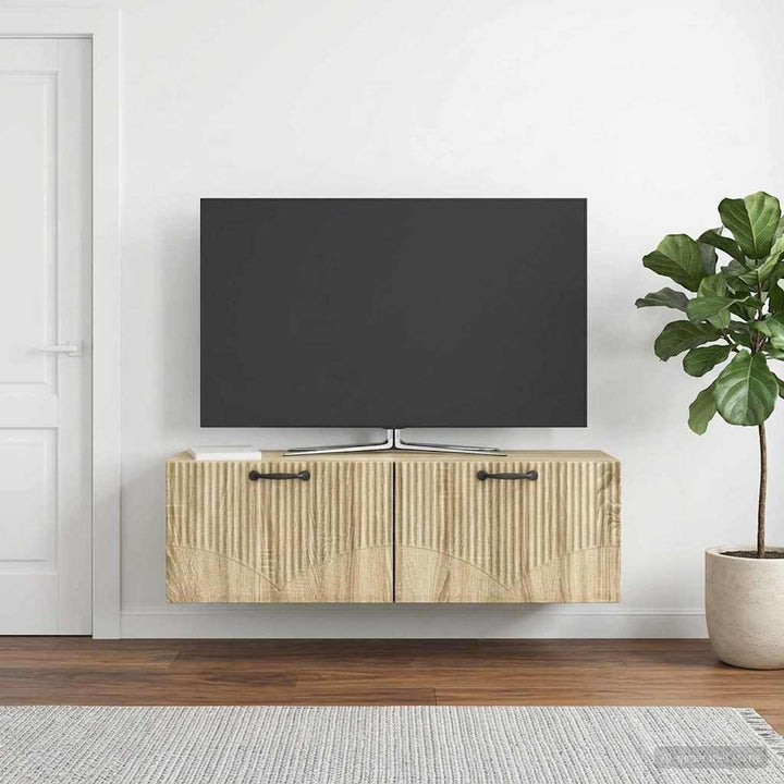Væghængt TV-skab Sonoma-eg 98 x 31 x 30 cm Konstrueret træ