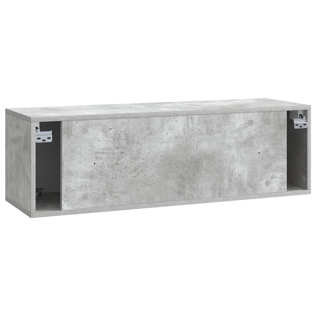Væghængt TV-skab Betongrå 98 x 31 x 30 cm Konstrueret træ