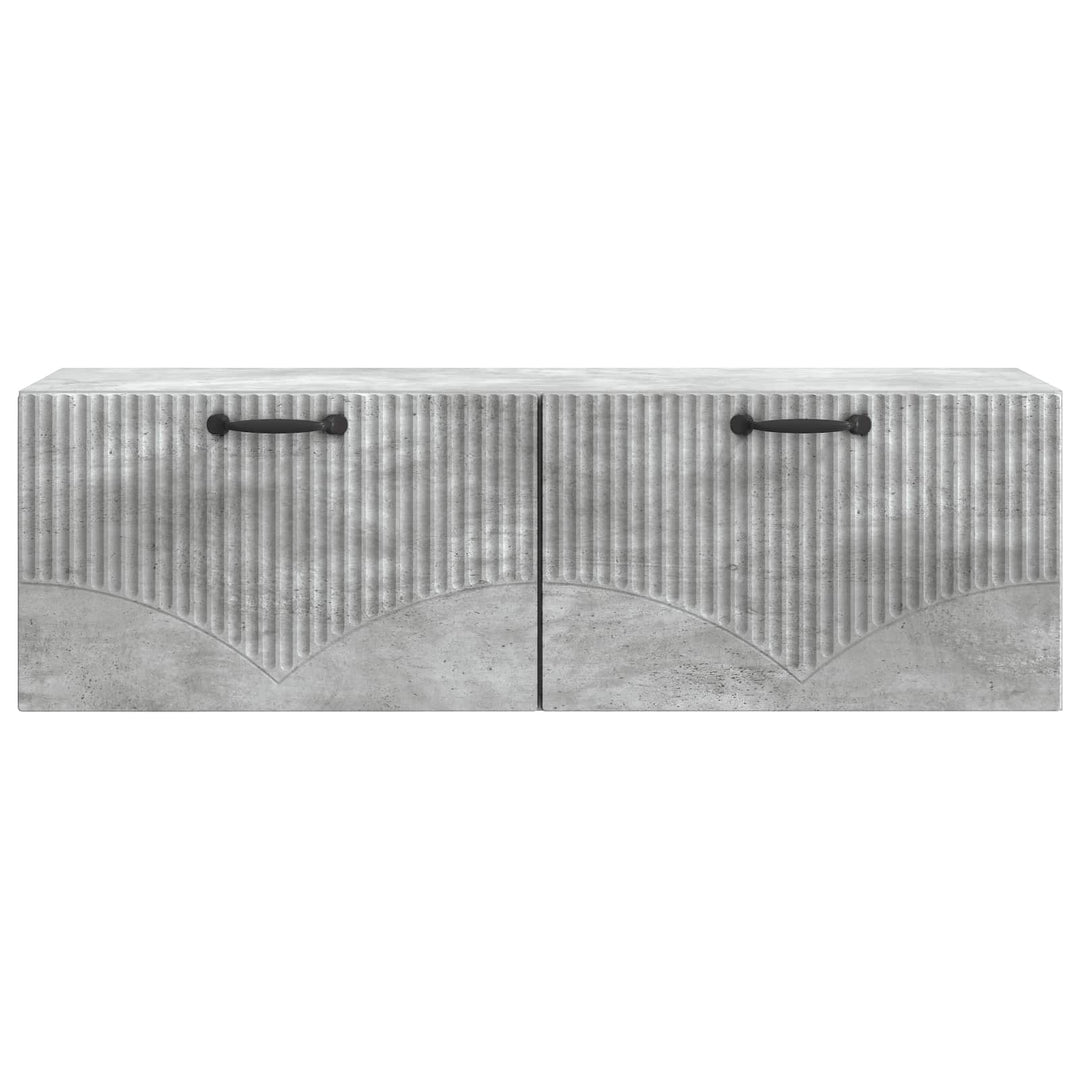 Væghængt TV-skab Betongrå 98 x 31 x 30 cm Konstrueret træ
