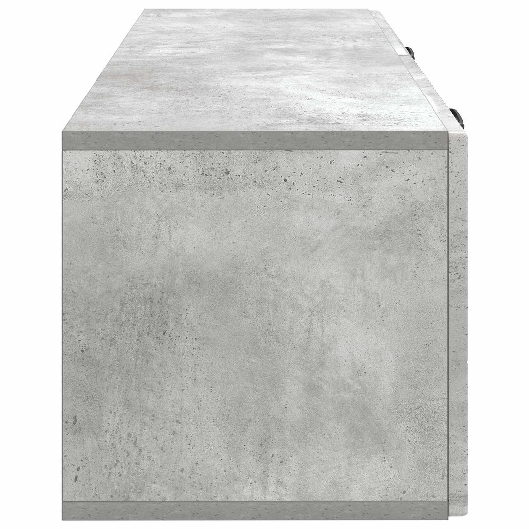 Væghængt TV-skab Betongrå 98 x 31 x 30 cm Konstrueret træ