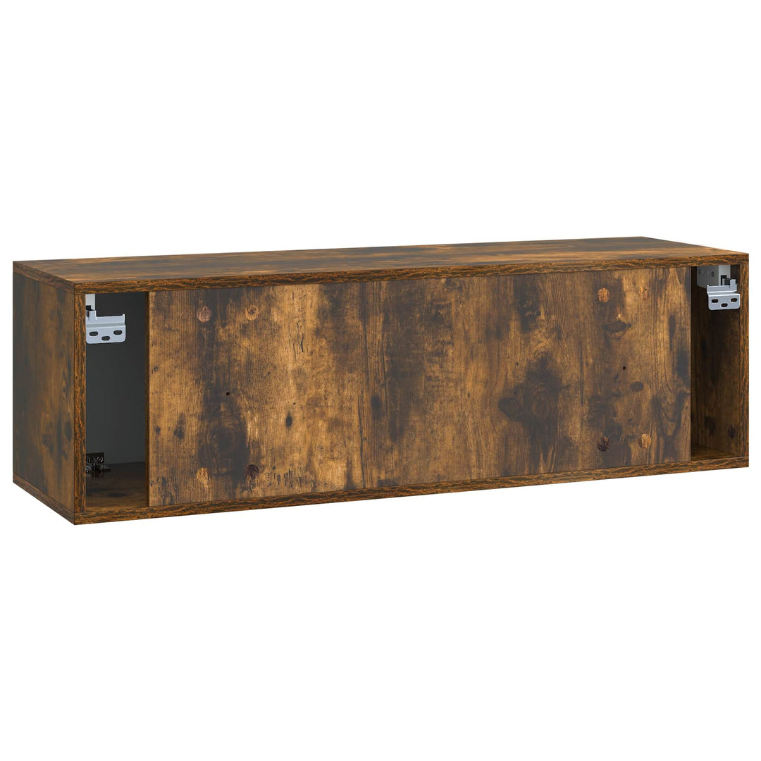 Væghængt TV-skab Røget eg 98 x 31 x 30 cm Konstrueret træ