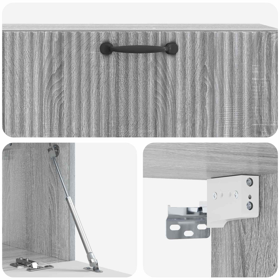 Væghængt TV-skab Grå sonoma-eg 98 x 31 x 30 cm Konstrueret træ