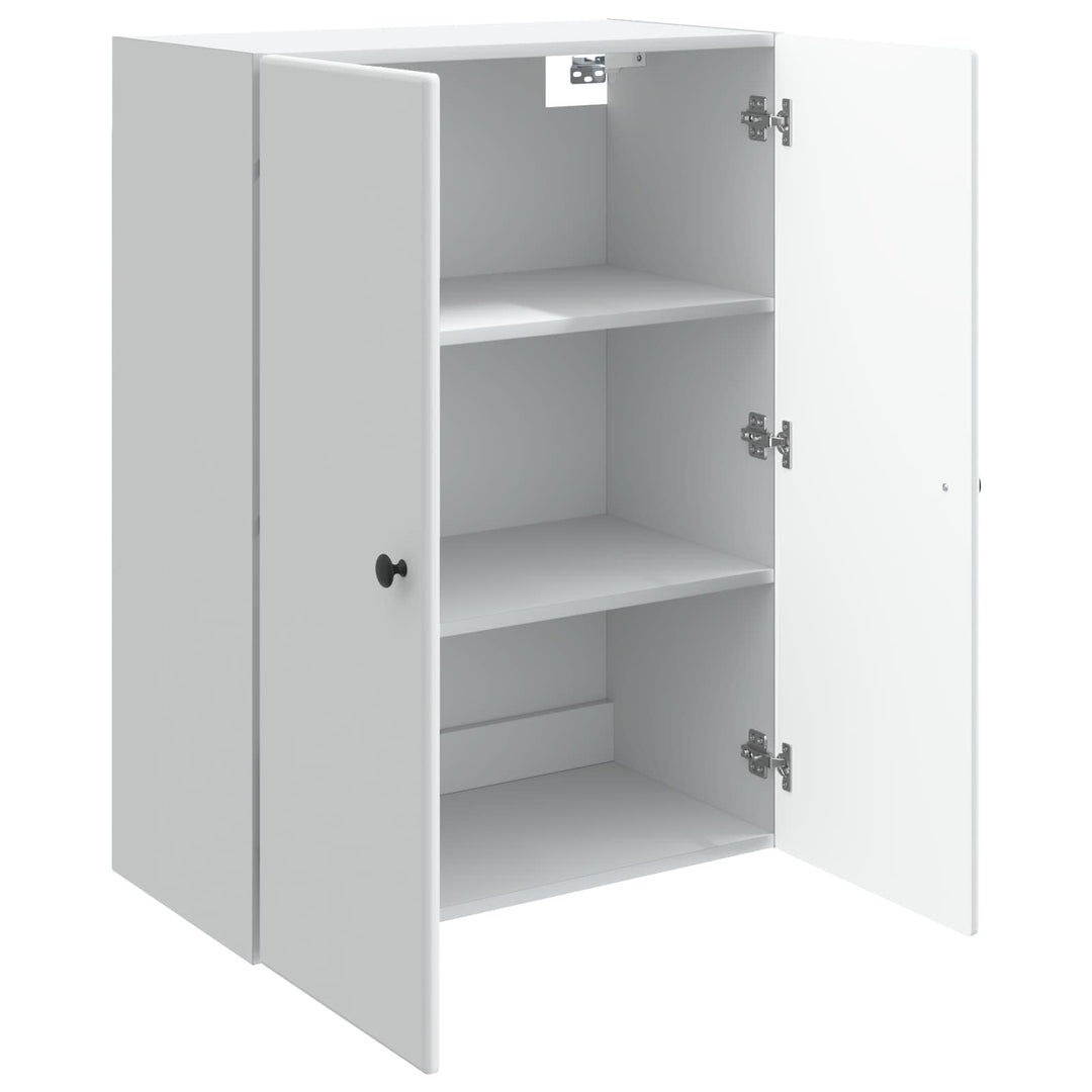 Vægmonteret skab Hvid 66 x 34,5 x 90 cm Konstrueret træ