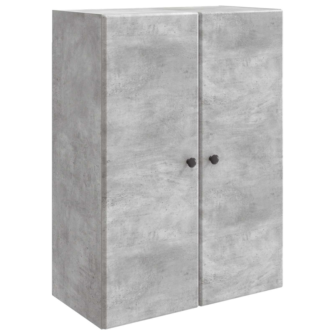Vægmonteret skab Betongrå 66 x 34,5 x 90 cm Konstrueret træ