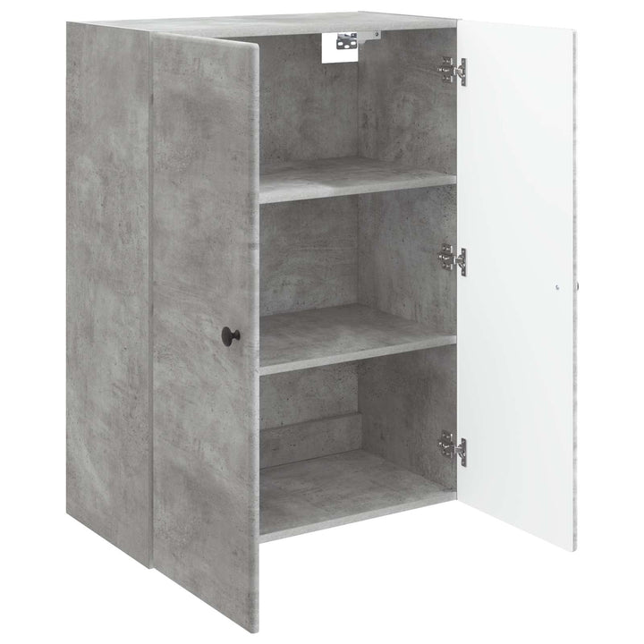 Vægmonteret skab Betongrå 66 x 34,5 x 90 cm Konstrueret træ