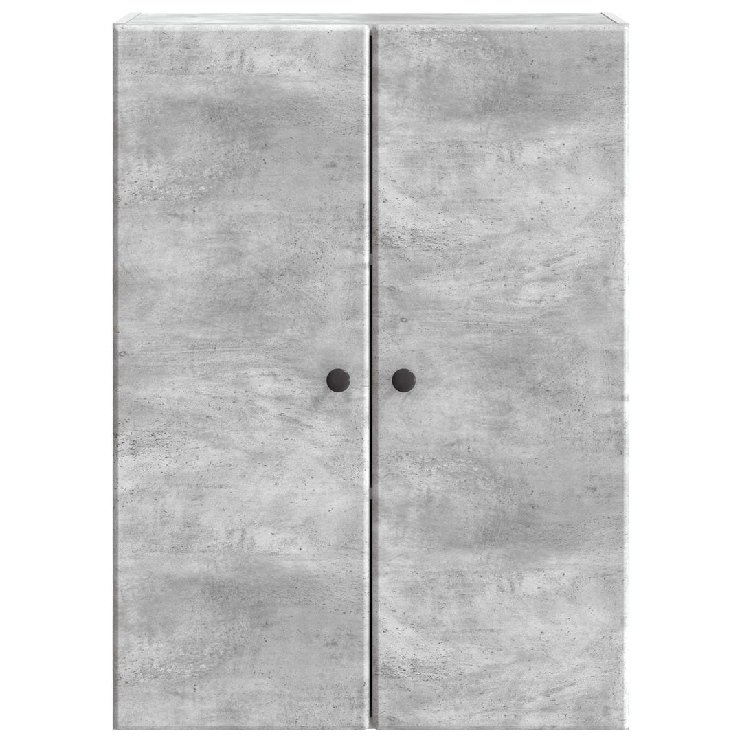 Vægmonteret skab Betongrå 66 x 34,5 x 90 cm Konstrueret træ