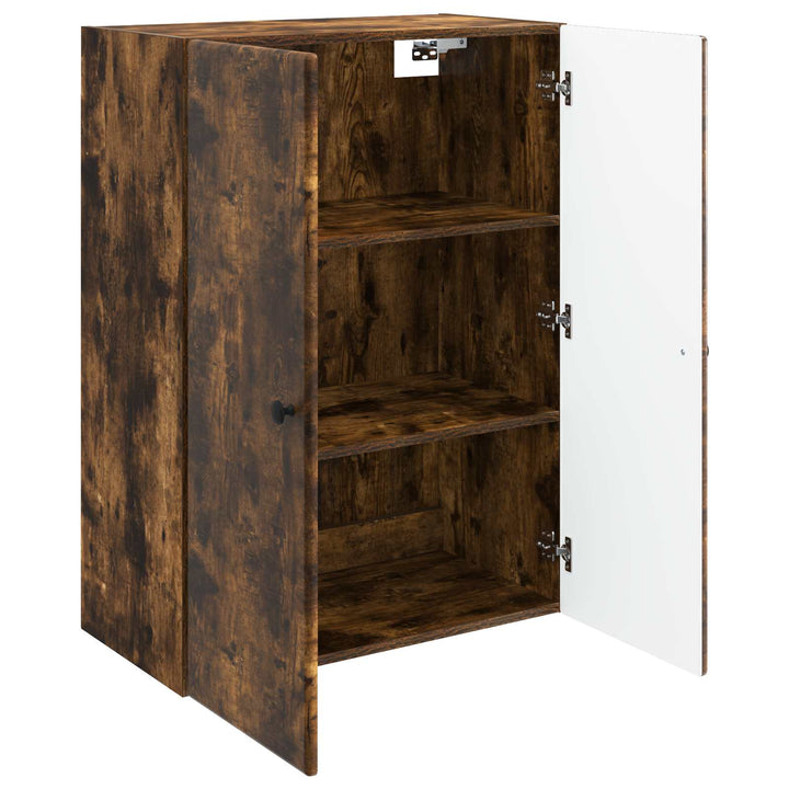 Vægmonteret skab 66 x 34,5 x 90 cm Konstrueret træ Røget eg