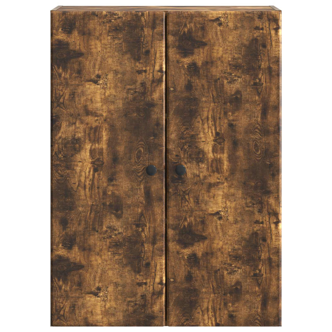 Vægmonteret skab 66 x 34,5 x 90 cm Konstrueret træ Røget eg