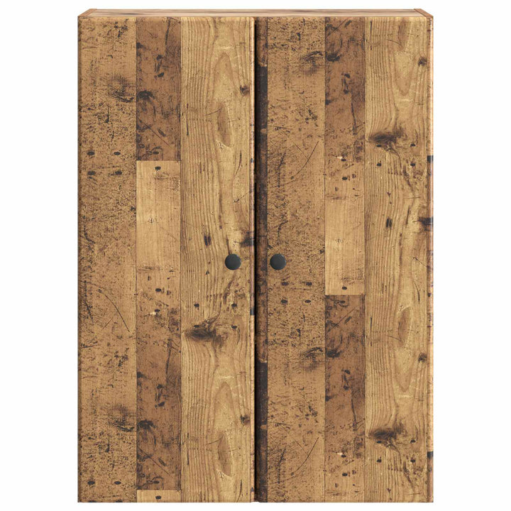 Vægmonteret skab Gammelt træ 66 x 34,5 x 90 cm Konstrueret træ