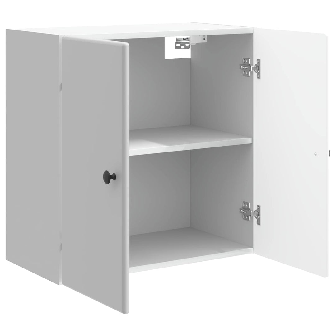 Vægmonteret skab Hvid højglans 59 x 31 x 60 cm Konstrueret træ