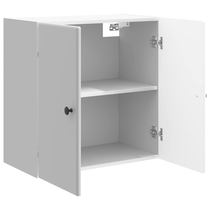 Vægmonteret skab Hvid højglans 59 x 31 x 60 cm Konstrueret træ