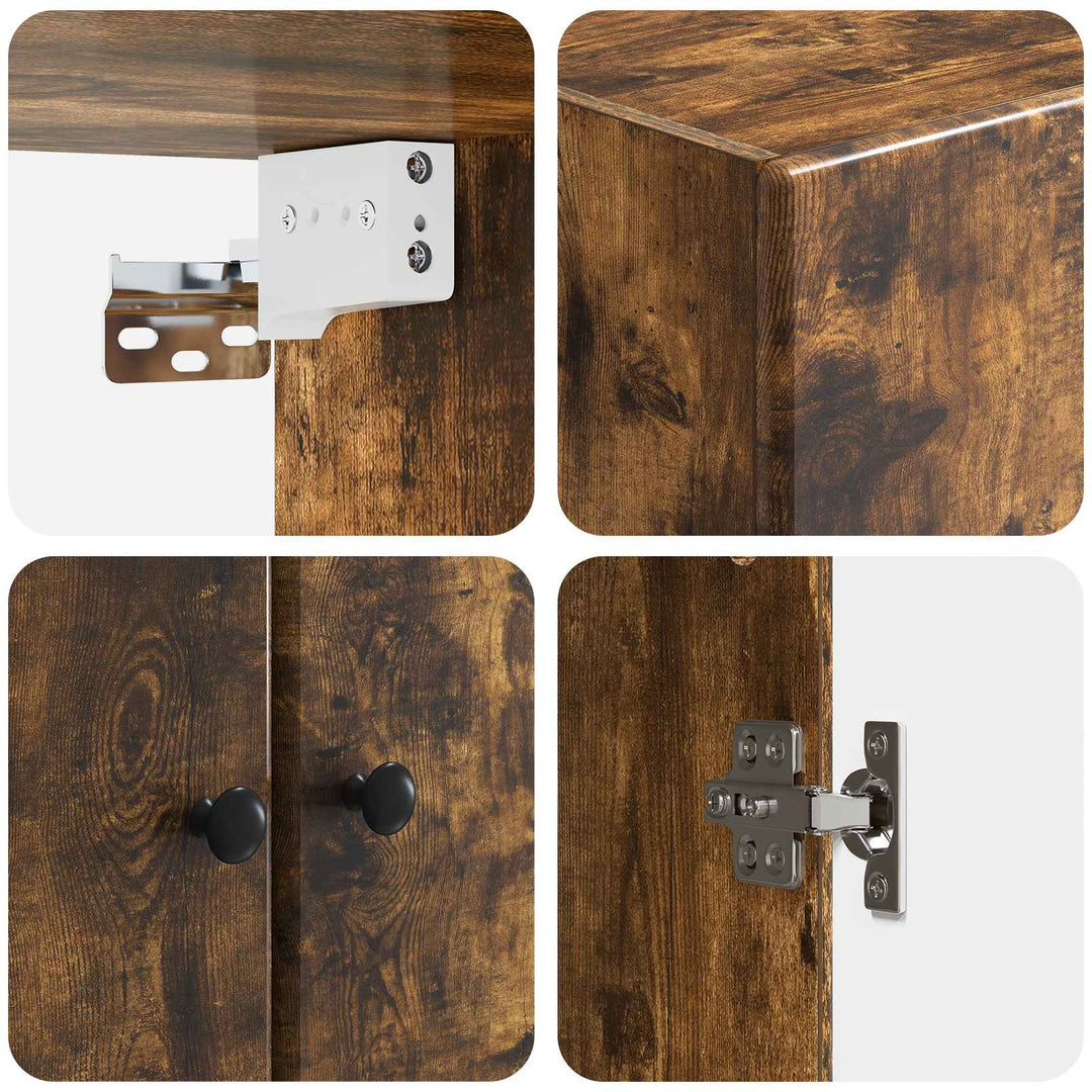 Vægmonteret skab 59 x 31 x 60 cm Konstrueret træ Røget eg