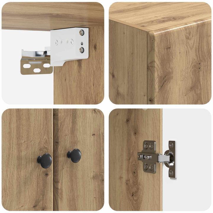 Vægmonteret skab Artisan-eg 59 x 31 x 60 cm Konstrueret træ