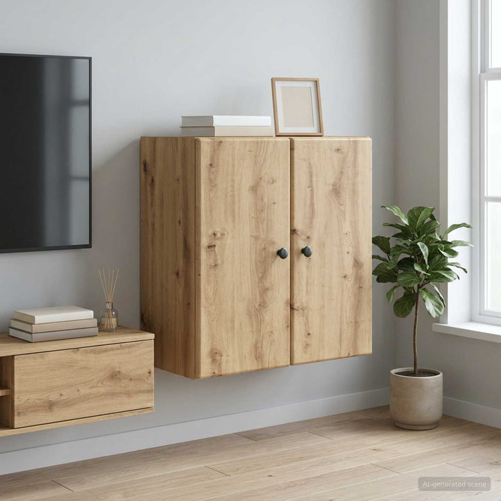 Vægmonteret skab 59 x 31 x 60 cm Konstrueret træ Artisan-eg