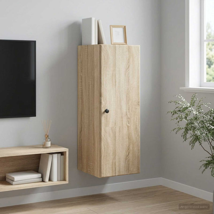 Vægmonteret skab 33 x 34,5 x 90 cm Konstrueret træ Sonoma-eg