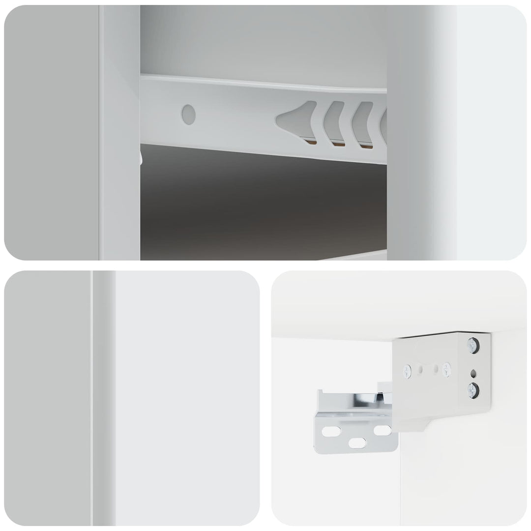 Væghængt Natbord 2 pcs Hvid 34,5 x 33 x 20 cm Konstrueret træ