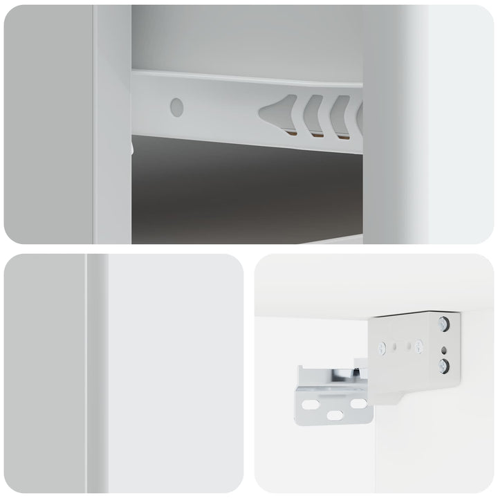 Væghængt Natbord 2 pcs Hvid 34,5 x 33 x 20 cm Konstrueret træ