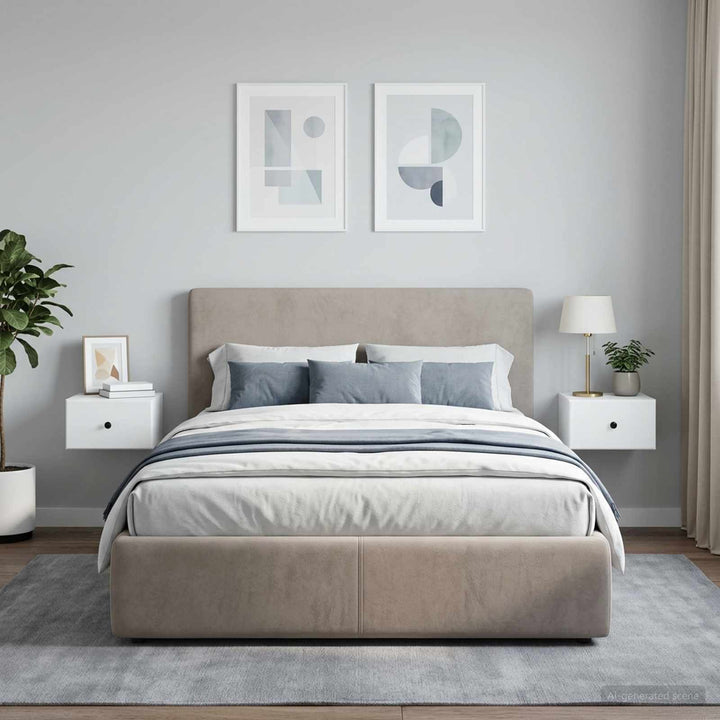 Væghængt Natbord 2 pcs Hvid 34,5 x 33 x 20 cm Konstrueret træ