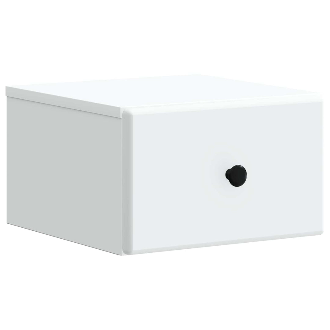 Væghængt Natbord 2 pcs Hvid 34,5 x 33 x 20 cm Konstrueret træ