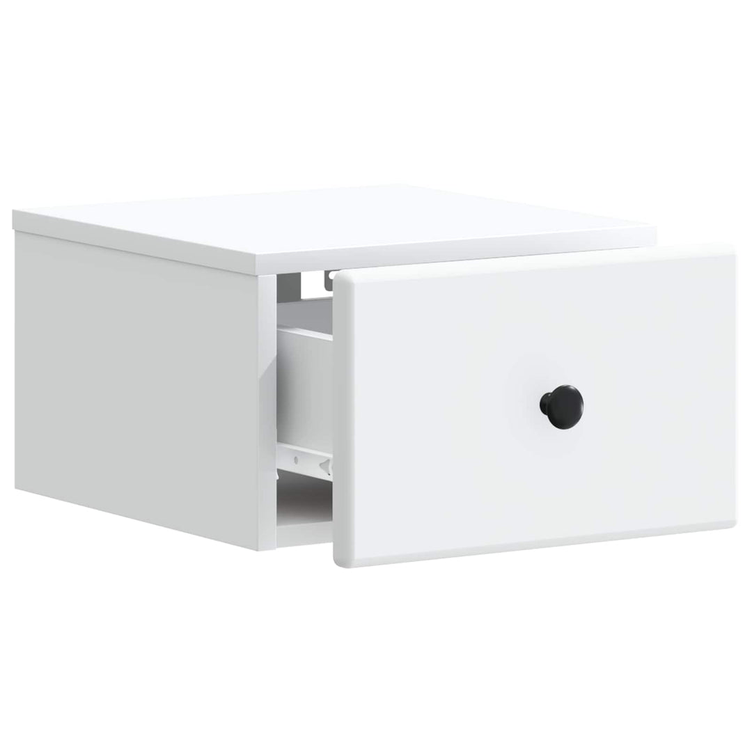 Væghængt Natbord 2 pcs Hvid 34,5 x 33 x 20 cm Konstrueret træ