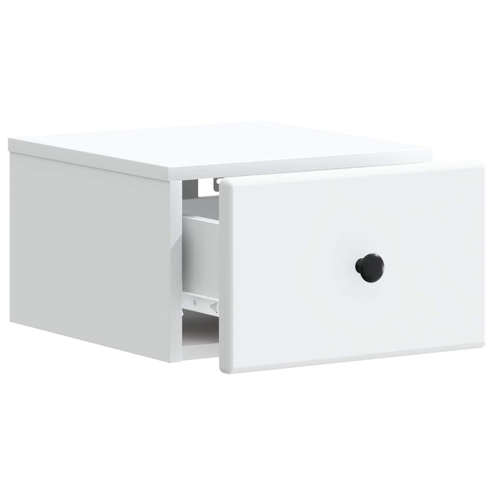 Væghængt Natbord 2 pcs Hvid 34,5 x 33 x 20 cm Konstrueret træ