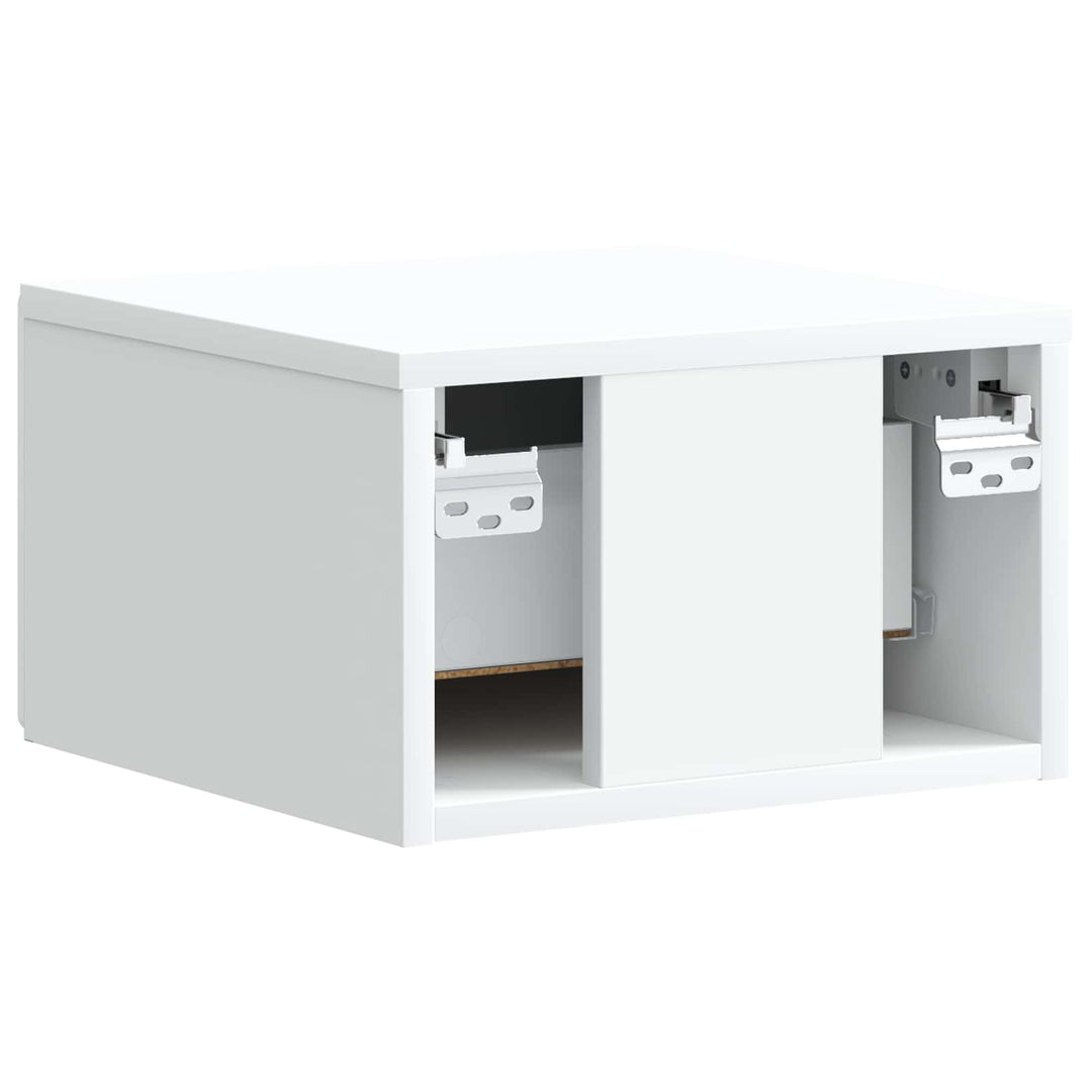 Væghængt Natbord 2 pcs Hvid 34,5 x 33 x 20 cm Konstrueret træ