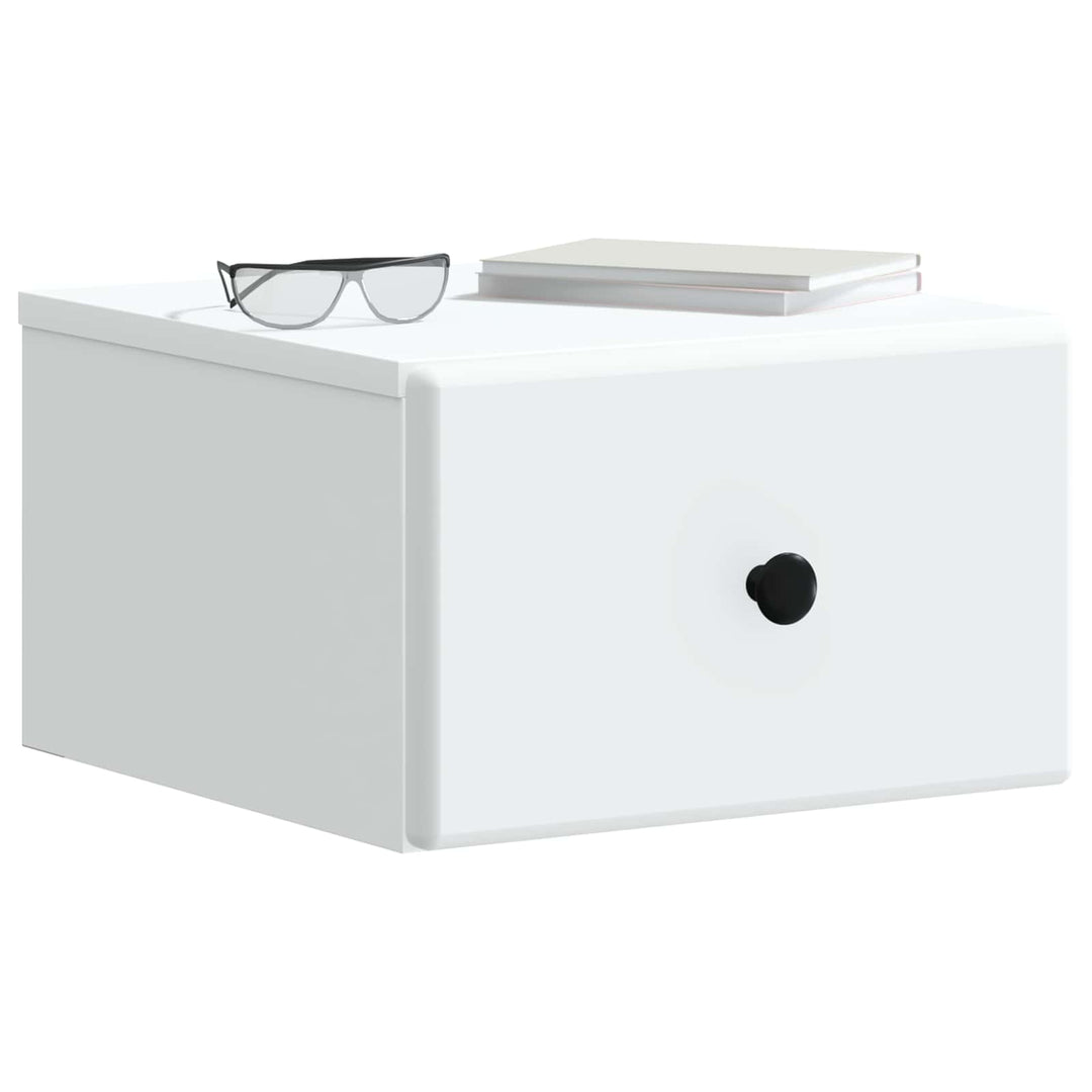Væghængt Natbord 2 pcs Hvid 34,5 x 33 x 20 cm Konstrueret træ