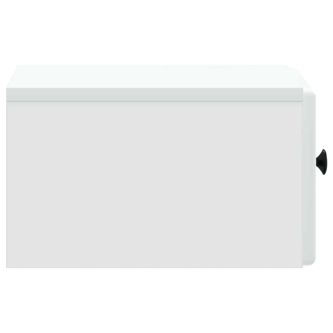 Væghængt Natbord 2 pcs Hvid 34,5 x 33 x 20 cm Konstrueret træ