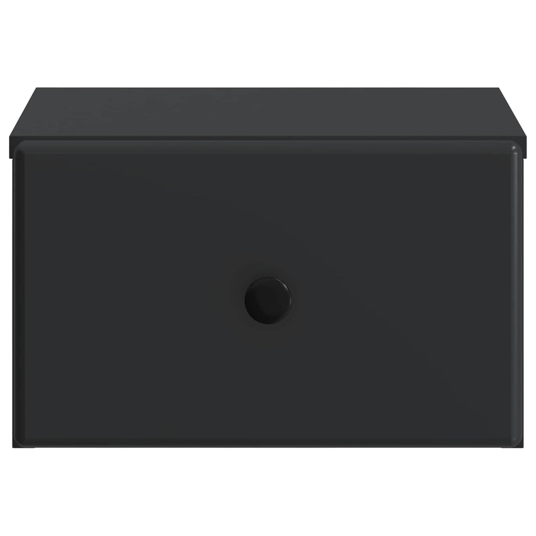 Væghængt Natbord 2 pcs Sort 34,5 x 33 x 20 cm Konstrueret træ