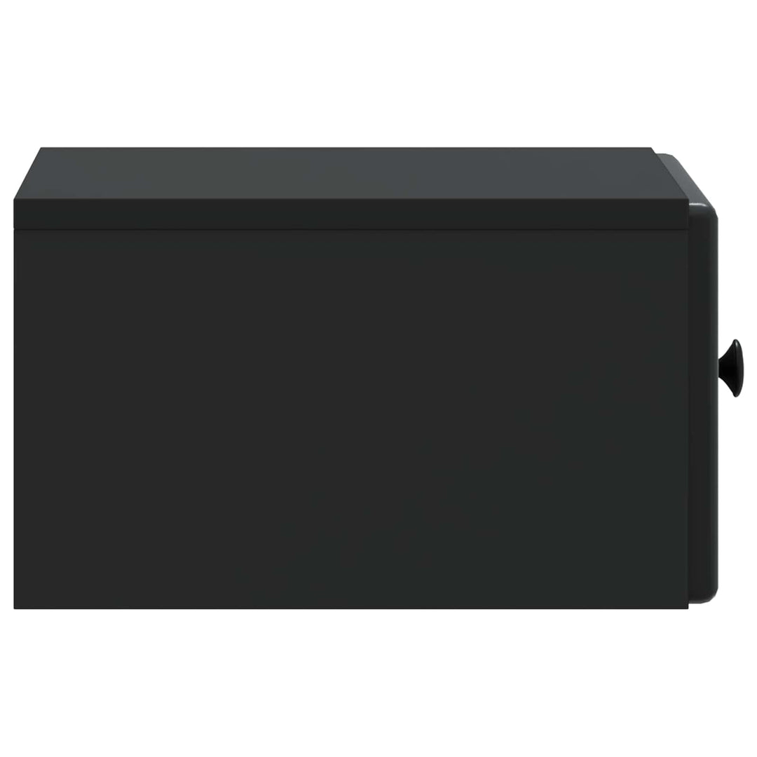 Væghængt Natbord 2 pcs Sort 34,5 x 33 x 20 cm Konstrueret træ