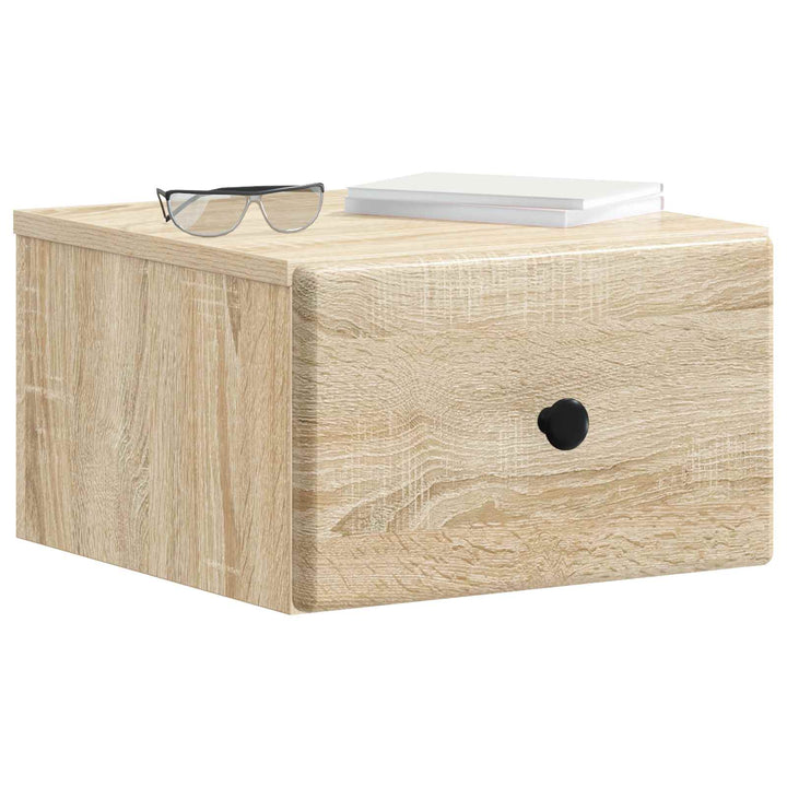 Væghængt Natbord Sonoma-eg 34,5 x 33 x 20 cm Konstrueret træ