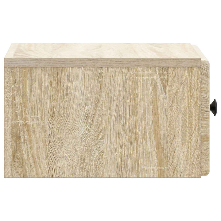 Væghængt Natbord med skuffe 2 pcs Sonoma-eg 34,5 x 33 x 20 cm