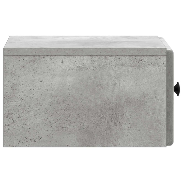 Væghængt Natbord Betongrå 34,5 x 33 x 20 cm Konstrueret træ