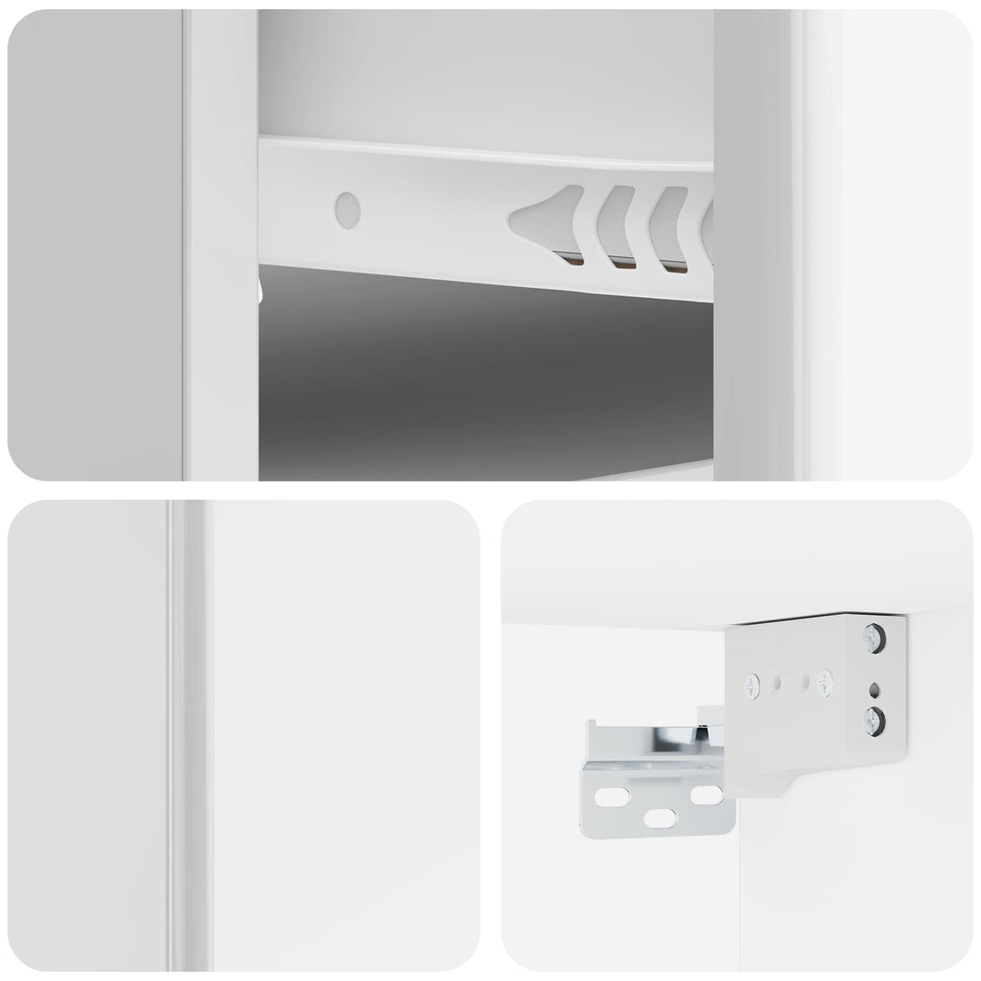 Væghængt Natbord 2 pcs Hvid højglans 34,5 x 33 x 20 cm