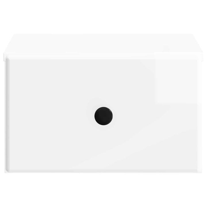 Væghængt Natbord 2 pcs Hvid højglans 34,5 x 33 x 20 cm