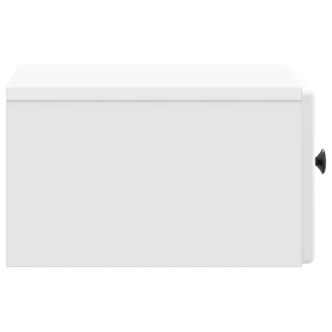 Væghængt Natbord 2 pcs Hvid højglans 34,5 x 33 x 20 cm