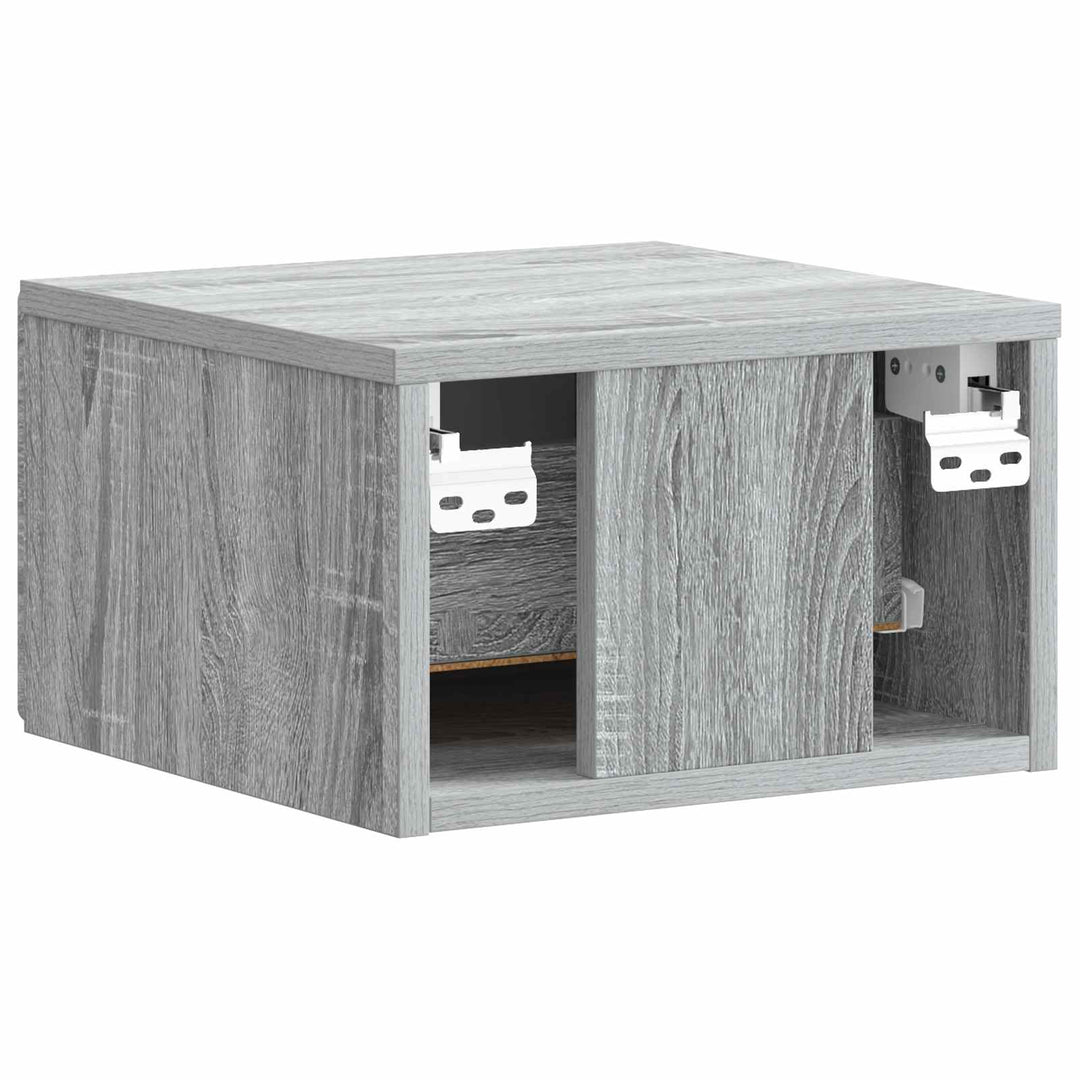 Væghængt Natbord 2 pcs Grå sonoma-eg 34,5 x 33 x 20 cm