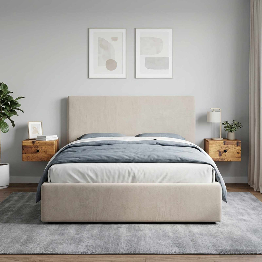 Væghængt Natbord med skuffe 2 pcs Gammelt træ 34,5 x 33 x 20 cm