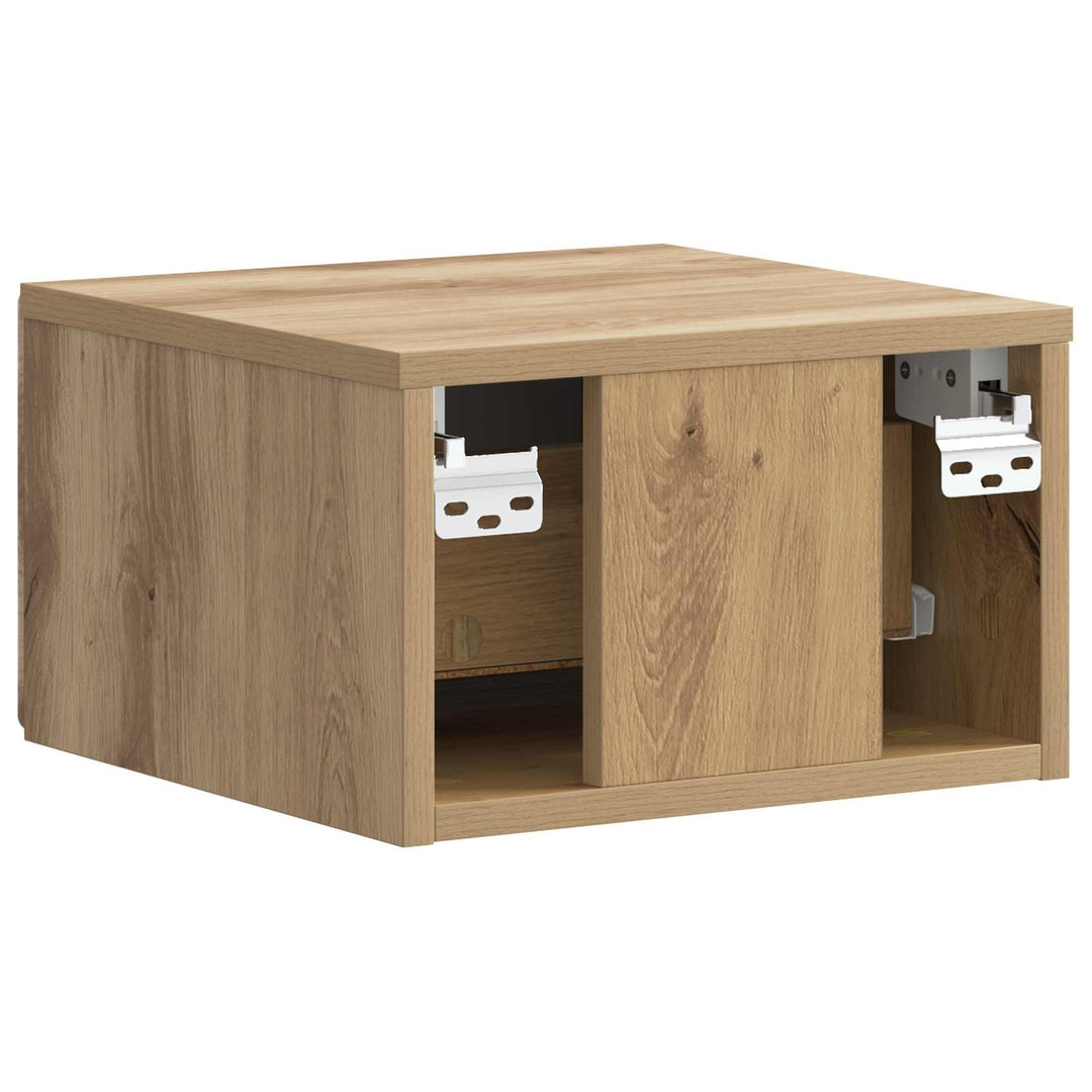 Væghængt Natbord med skuffe 2 pcs Artisan-eg 34,5 x 33 x 20 cm