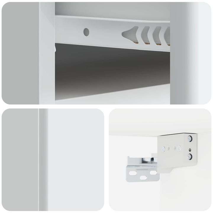 Væghængt Natbord 2 pcs Hvid 49 x 34,5 x 20 cm Konstrueret træ