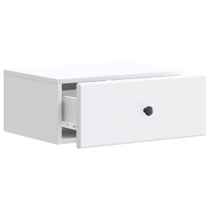 Væghængt Natbord 2 pcs Hvid 49 x 34,5 x 20 cm Konstrueret træ