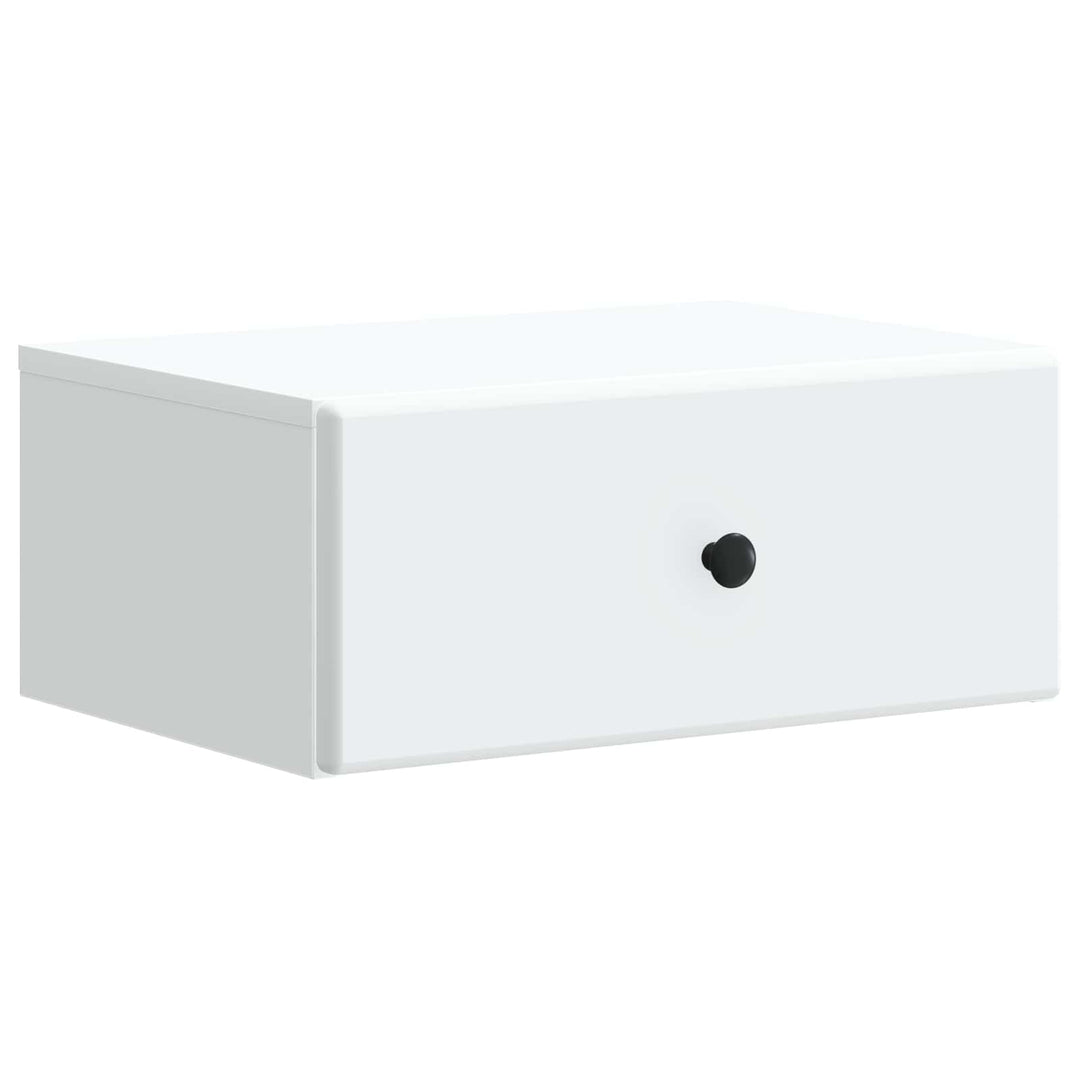 Væghængt Natbord 2 pcs Hvid 49 x 34,5 x 20 cm Konstrueret træ