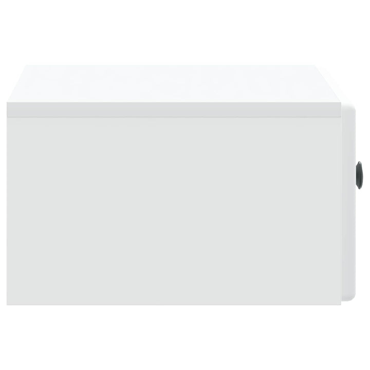 Væghængt Natbord 2 pcs Hvid 49 x 34,5 x 20 cm Konstrueret træ