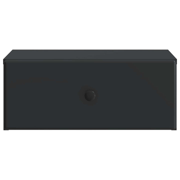 Væghængt Natbord 2 pcs Sort 49 x 34,5 x 20 cm Konstrueret træ