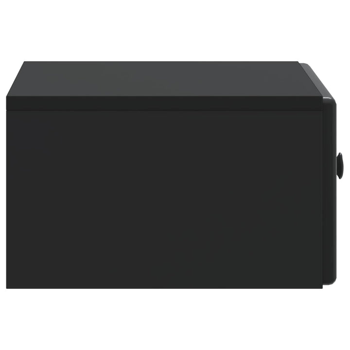 Væghængt Natbord 2 pcs Sort 49 x 34,5 x 20 cm Konstrueret træ