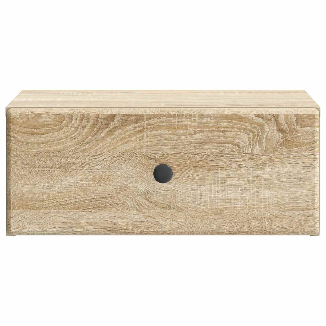 Væghængt Natbord Sonoma-eg 49 x 34,5 x 20 cm Konstrueret træ