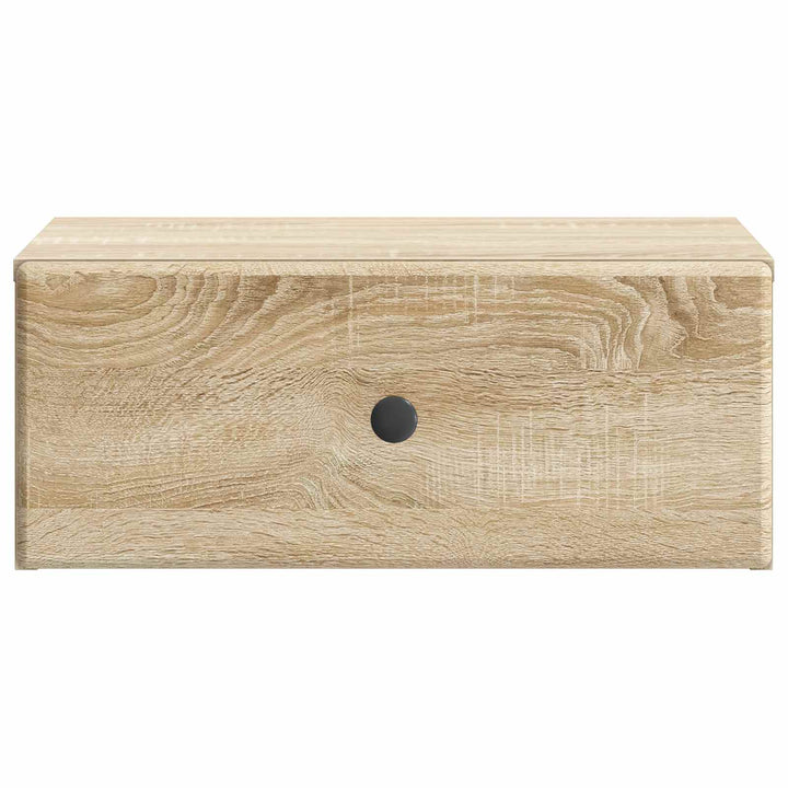 Væghængt Natbord Sonoma-eg 49 x 34,5 x 20 cm Konstrueret træ