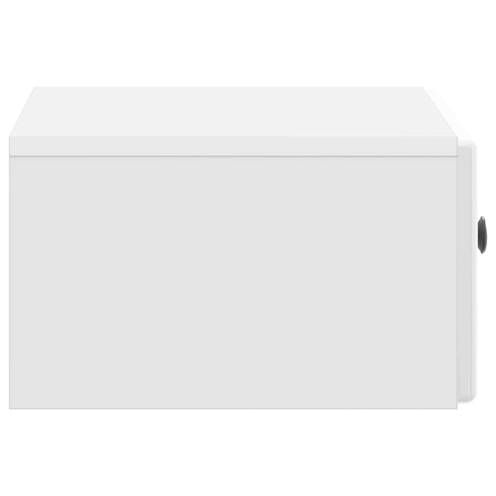 Væghængt Natbord 2 pcs Hvid højglans 49 x 34,5 x 20 cm