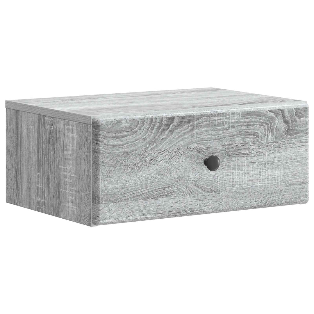 Væghængt Natbord 2 pcs Grå sonoma-eg 49 x 34,5 x 20 cm