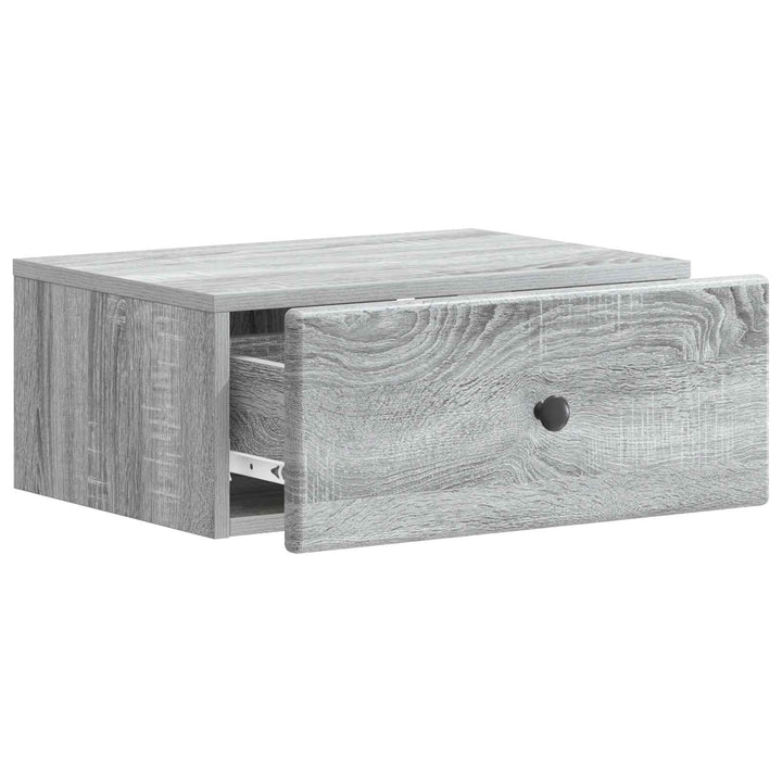 Væghængt Natbord 2 pcs Grå sonoma-eg 49 x 34,5 x 20 cm
